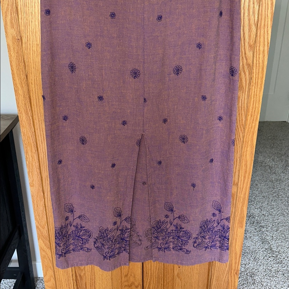 I.V.Y petite P6 Elegant Purple Sleeveless Dress with embroidery empire waist - Picture 9 of 9